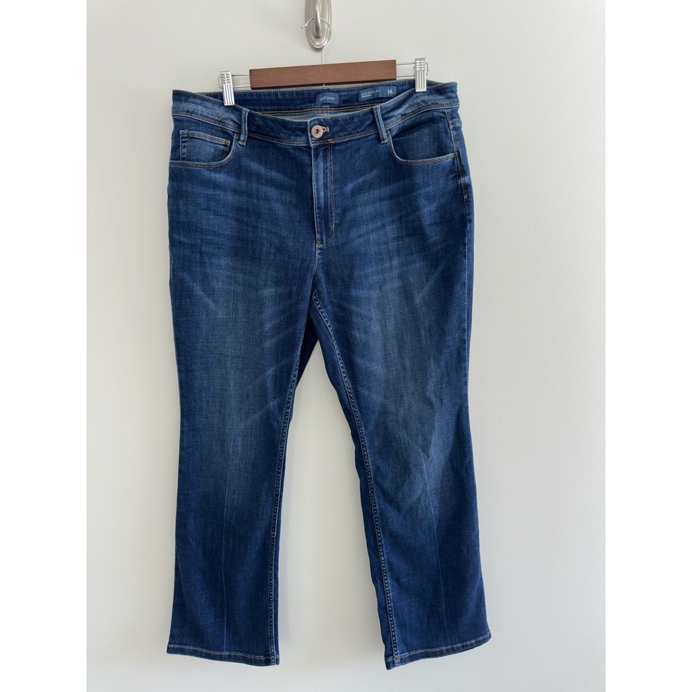 J.Jill Authentic Fit Demi Boot Jeans Women's 14 Tall Dark Wash Bootcut 0121